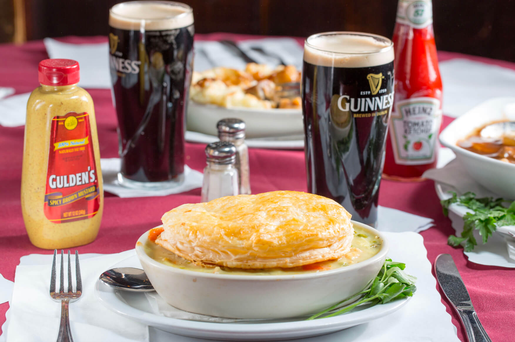 Guinness with food